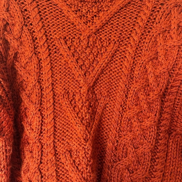 Kids vintage Cable Knit Sweater - Rust - Picture 3 of 4